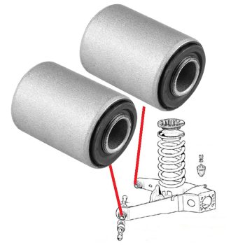 Silentblocs de bras avant pour Fiat 125, 126, 132, 500, 850, 1500