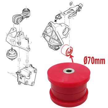 Supporto motore posteriore Silentbloc per Peugeot, Citroen, Fiat