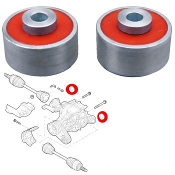 Boccole per il supporto del differenziale posteriore, Alfa Romeo 159 4x4, Brera