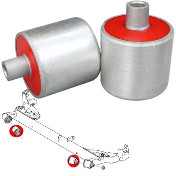 Silentblocs de corps d’essieu arrière, Captur, Clio IV, Duster, Logan, Terrano, Thalia