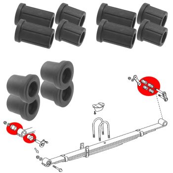 Silentblocs des ressort à lames arrières, Hilux VII/VIII