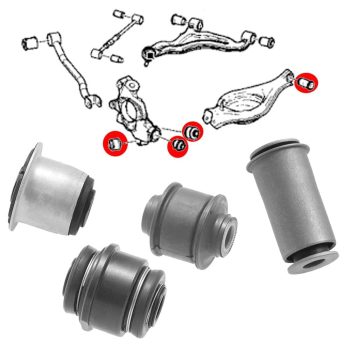 Rear trailing arm and hub bushes, Cadillac SRX