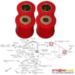 Panhard bar polyurethane bushes, Patrol Y60, Y61