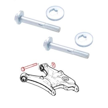 Pernos excéntricos y arandelas para el ajuste del camber del brazo trasero BMW E38,E39,E53, E60, E61, E63, E64, E65, E66