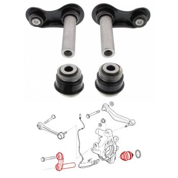 Kit de brazo de articulación y silentblock para husillos traseros BMW Serie 5 E60/E61, X5, Serie 7 E38/E65