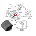 Silentbloc soporte diferencial delantero Delica, L200, Pajero Pinin, Pajero Sport, Strada