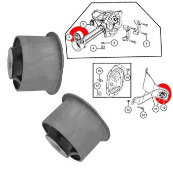 Boccole del supporto differenziale anteriore, Grand-Cherokee III/IV, Liberty II