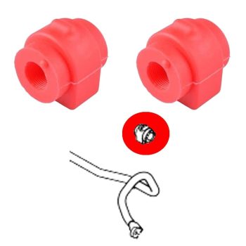 Silentblocs polyuréthane de barre stabilisatrice avant pour Freelander II (Ø19mm)