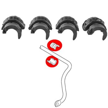 Boccole per barra stabilizzatrice posteriore per Audi Q7, Cayenne, Touareg (Ø25 mm)