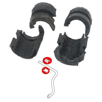 Silenziatori per barra stabilizzatrice posteriore per Audi Q7, Cayenne, Touareg (Ø25,6 mm)