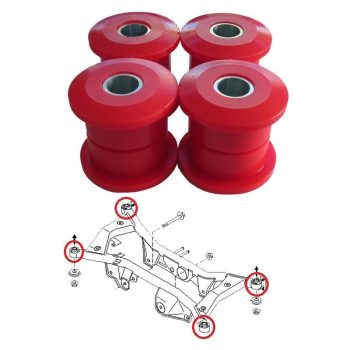 Silentblocs polyuréthane du berceau arrière pour X-Trail T30