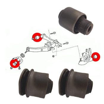 Silentblocs pour un triangle de suspension arrière, Toyota Avensis T25
