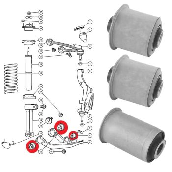 Boccole per braccio oscillante anteriore, Jeep Grand Cherokee, Liberty