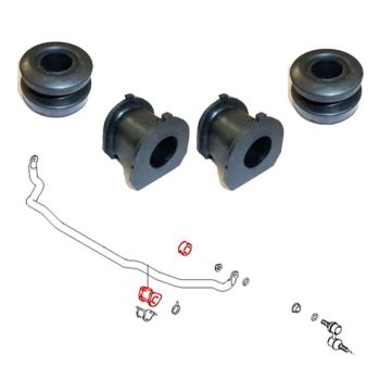 Boccole per barre stabilizzatrici anteriori, Hyundai H1, H100