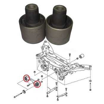Silentblocs du support différentiel arrière, X-Trail, Qashqai, Koleos, Terrano