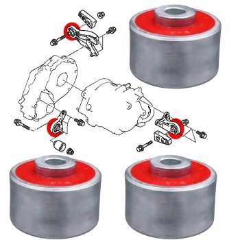 Kit silentblocs des supports différentiel arrières, Outlander III