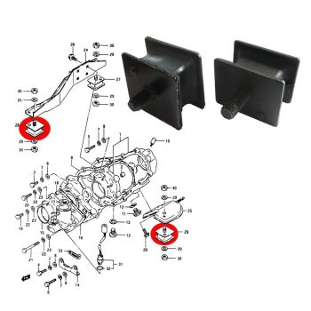 Supporto cambio anteriore e posteriore, Suzuki Samurai