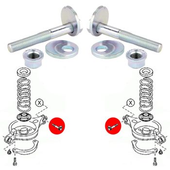 Pernos excéntricos para el ajuste de la inclinación de los brazos, Mazda 3, 6, CX-5, MX-5