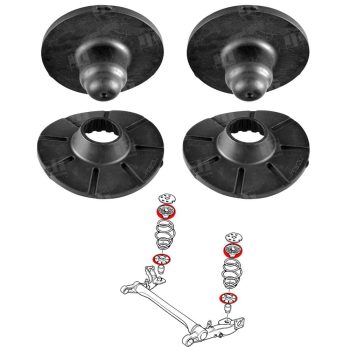 Rondelles, patins des ressorts arrières, Lanos, Nexia, Astra, Kadett, Zafira