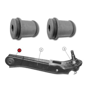 Silent blocks en brazos delanteros Fiat 125, 132, 1300, 1500