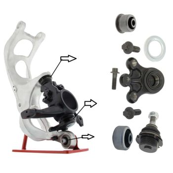 Kit silentblocs et rotules de fusée avant pour Citroen C5, C6
