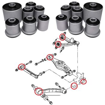 Kit silentblocs de suspension arrière, Pajero III/IV