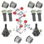 Kit réparation des fusées, bras supérieurs avant et rotules, pour Peugeot 407, 508