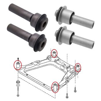 Engine subframe bushes, Nissan Juke