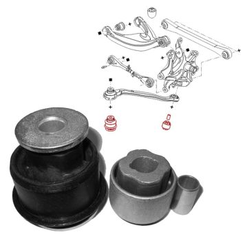 Silentblocs de bras arrière pour Peugeot 407, Citroen C5