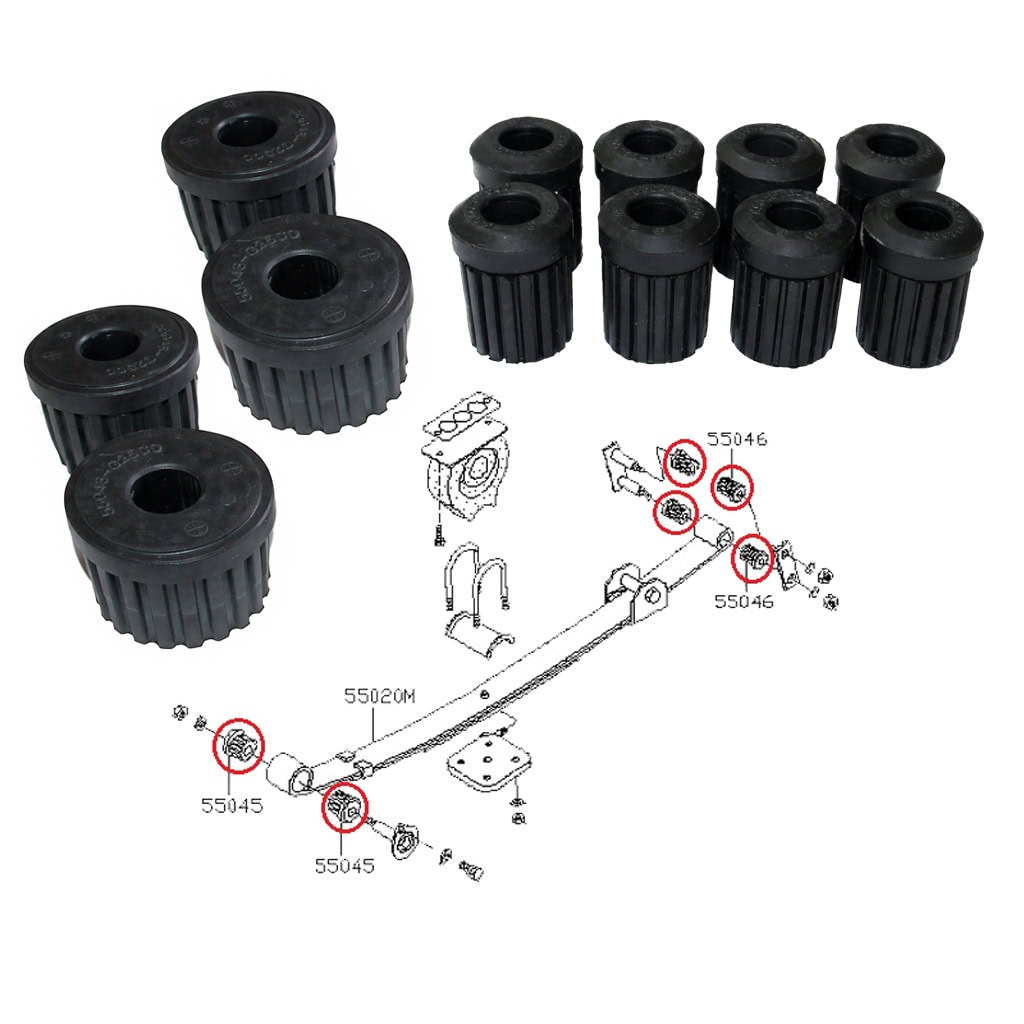 Nissan Vanette, Serena leaf spring bushes - SILENT BLOCKS