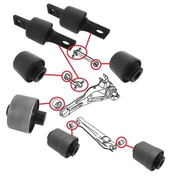 7 Boccole per un lato della sospensione posteriore, Volvo S40, V40