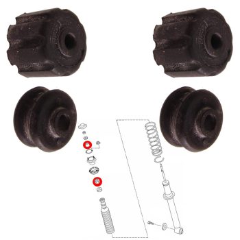 Buchsen der hinteren Stoßdämpfer, Nissan Almera 180 SX, 200 SX, 240 SX, Pulsar