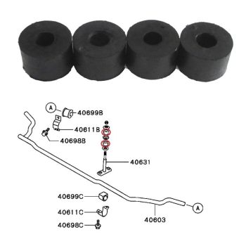 Blocchi silenziosi per stabilizzatori anteriori, L200