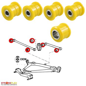 Silentblocs des bras arrières, Alfa 75, 90, Alfetta, GTV 116, Giulietta 116, R.Z, S.Z.