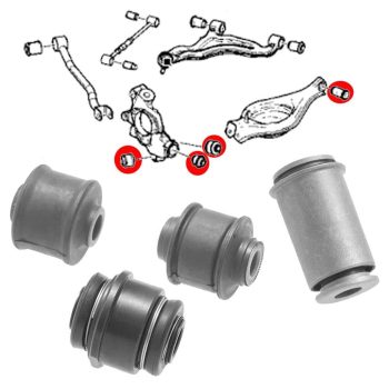 Kit silentblocs pour fusée et bras arrière, Cadillac CTS