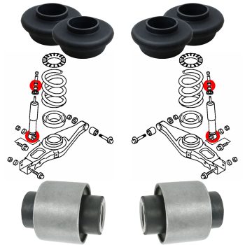 Rear shock absorbers bushes, Pajero III/IV, Montero III/IV