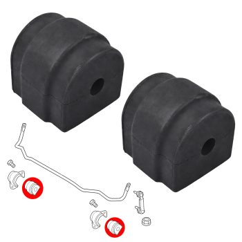 Boccole per barra stabilizzatrice posteriore, BMW Serie 5 F10, Serie 6 F06/F13 (Ø13mm)