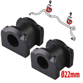 Bujes para barra estabilizadora delantera, C-Crosser, C4 Aircross, ASX, Lancer VIII, Outlander, 4007, 4008