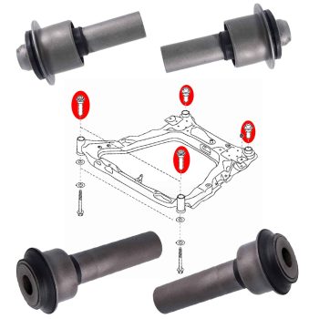 Engine subframe bushes for Nissan Qashqai