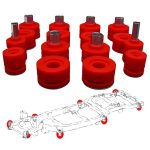 kit de casquillos de montaje de la carrocería, Land Cruiser 150