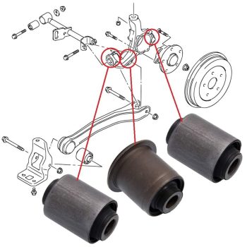 Boccole del fusello posteriore per Suzuki Grand Vitara II