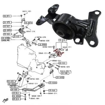Gearbox mount for Mazda 323, MX-3