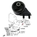 Support moteur arrière Mazda 323, MX-3