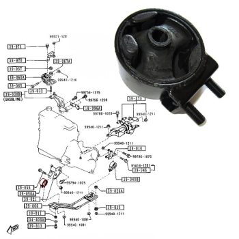 Mazda 323 / MX-3 front engine mount