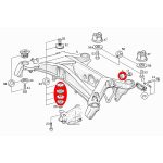 Mercedes Class E W124 silentblocs support differentiel arriere