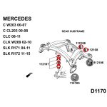 silentblocs supporto differenziale posteriore Mercedes C W203