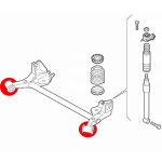 silentblocs corp essieu arriere Mito Fiat Grande Punto