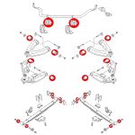 Kit di sospensioni in poliuretano per Pickup D22