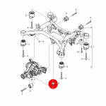 Supporto differenziale posteriore silentblock Cayenne 9YA