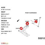 Kit sospensione anteriore Polo 6R 6C